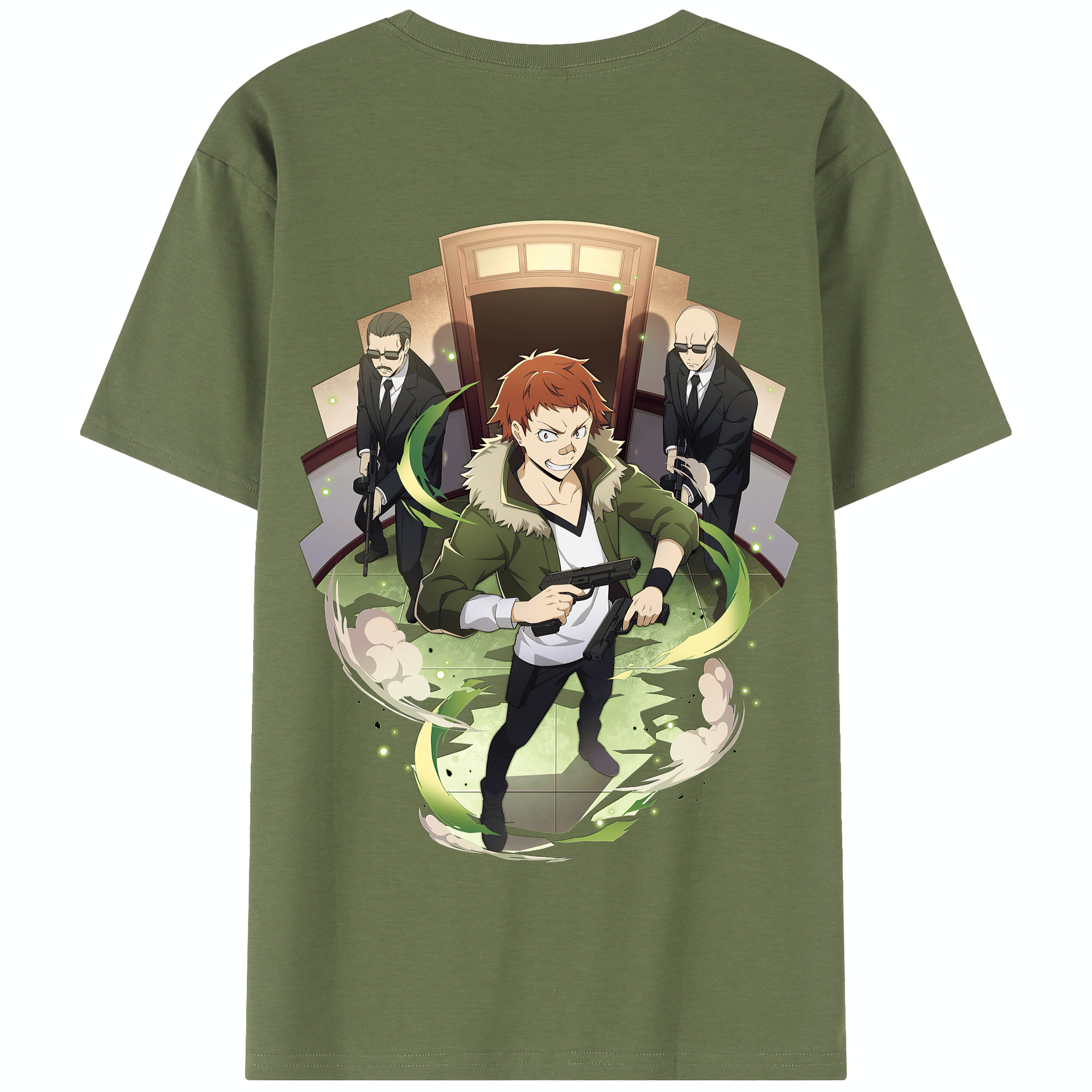 （画像用） 文豪ストレイドッグス Bungo Stray Dogs 綿100％半袖Tシャツ（背面プリント）